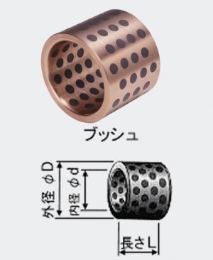 OILES 500HP: Ổ trục hợp kim đồng đặc biệt cứng được nhúng chất bôi trơn dạng rắn.